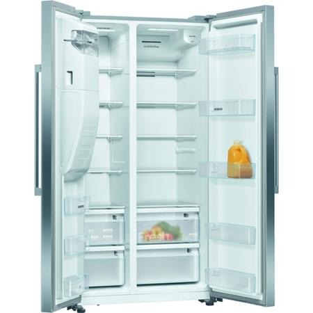 Refurbished Siemens iQ500 KA93DVIFPG 533 Litre American Fridge Freezer With Ice & Water Dispenser Easyclean Stainless Steel