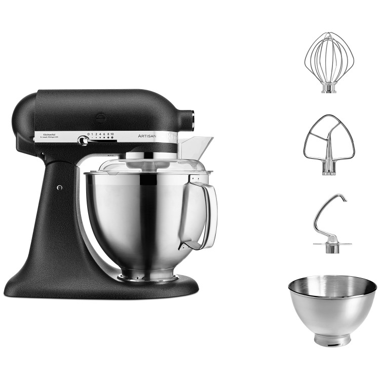 KitchenAid 4.8L Artisan Stand Mixer - Cast Iron Black