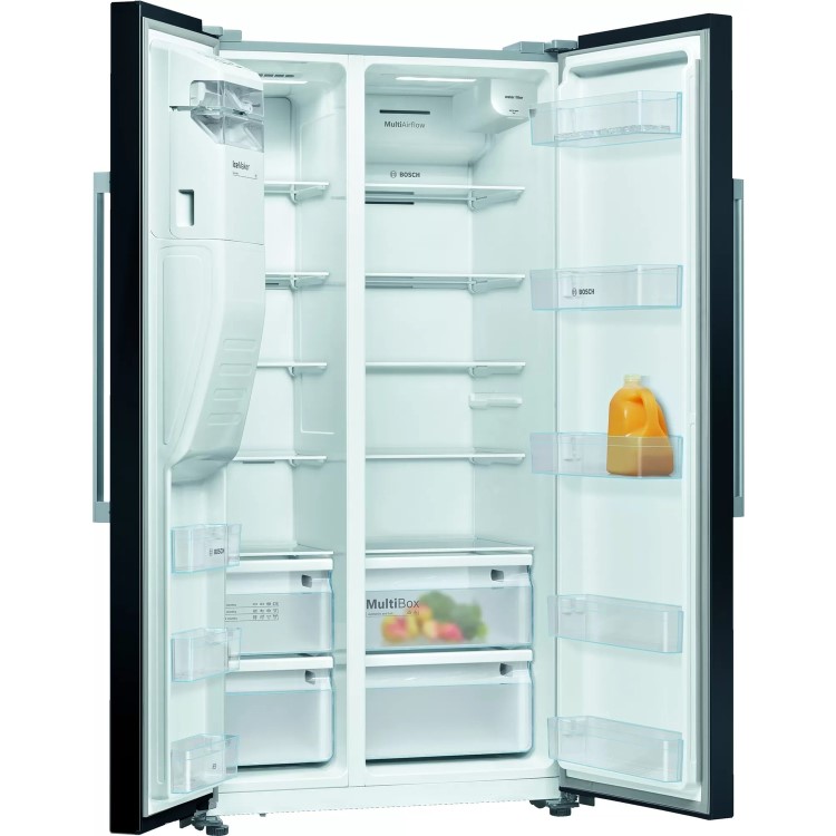 Bosch Series 6 533 Litre Side-By-Side American Fridge Freezer  With FreshSense - Black