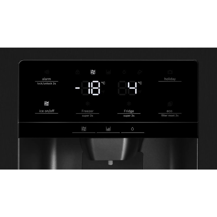 Bosch Series 6 533 Litre Side-By-Side American Fridge Freezer  With FreshSense - Black