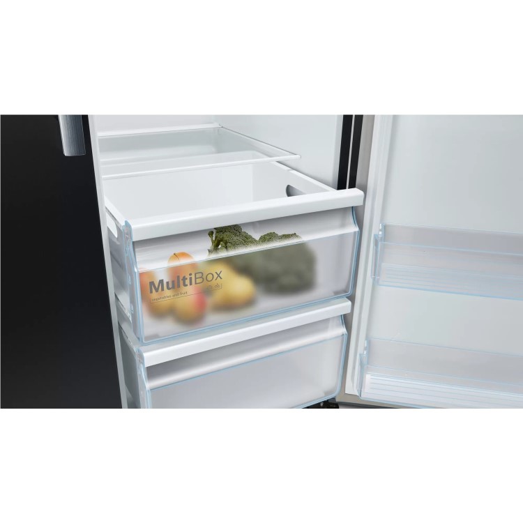 Bosch Series 6 533 Litre Side-By-Side American Fridge Freezer  With FreshSense - Black