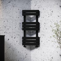 Black Corner Towel Radiator 850 x 400mm – Kahli Black Corner Towel Radiator 850 x 400mm – Kahli