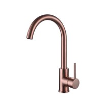 Reginox Copper Single Lever Swan Neck Kitchen Mixer Tap - Kalix Copper