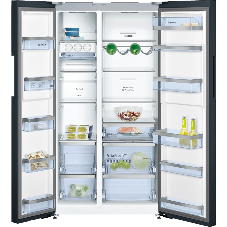 Bosch KAN92LB35G Serie 8 Side by Side American Fridge Freezer - Black