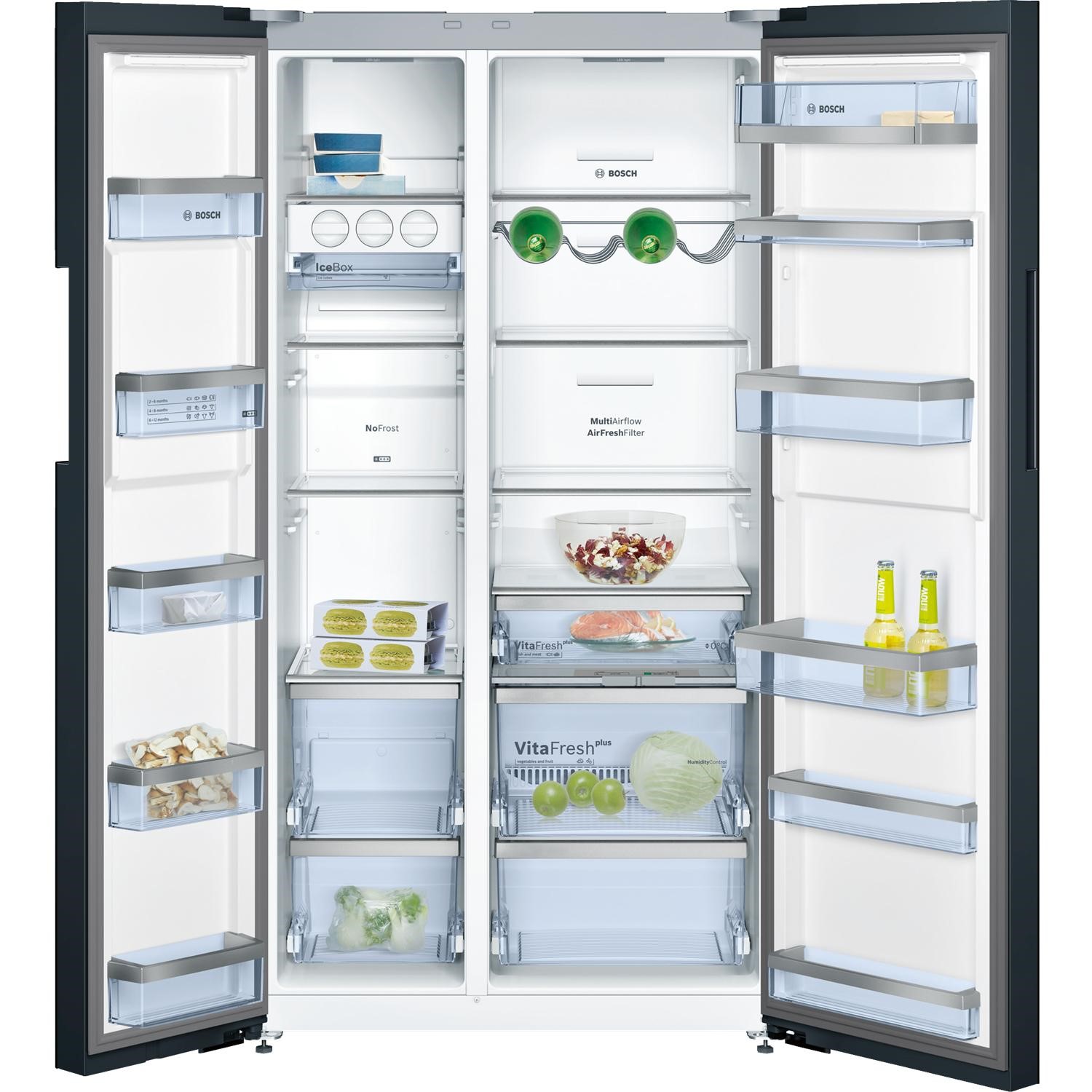 Bosch Kan92lb35g Serie 8 Side By Side American Fridge Freezer