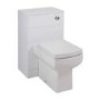 White WC Toilet Unit with Square Toilet & Soft Close Seat - W500 x D840mm