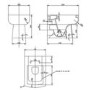 White WC Toilet Unit with Square Toilet & Soft Close Seat - W500 x D840mm