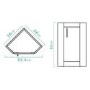 White Mini Cloakroom Corner Vanity Unit & Basin - W380mm