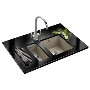 Franke KBG110_16-34CFDP Kubus Undermount 1.5 Bowl Granite Sink and Tap Designer Pack