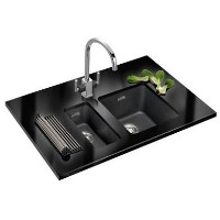 Franke KBG110_16-34OXDP Kubus Undermount 1.5 Bowl Granite Sink and Tap Designer Pack