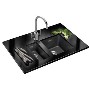 Franke KBG110_16-34OXDP Kubus Undermount 1.5 Bowl Granite Sink and Tap Designer Pack