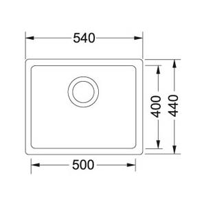 Franke KBG110_16-50OXDP Kubus Undermount 1.5 Bowl Granite Sink and Tap Designer Pack