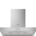 KBT600XE Smeg 60cm Slimline Chimney Cooker Hood - Stainless Steel