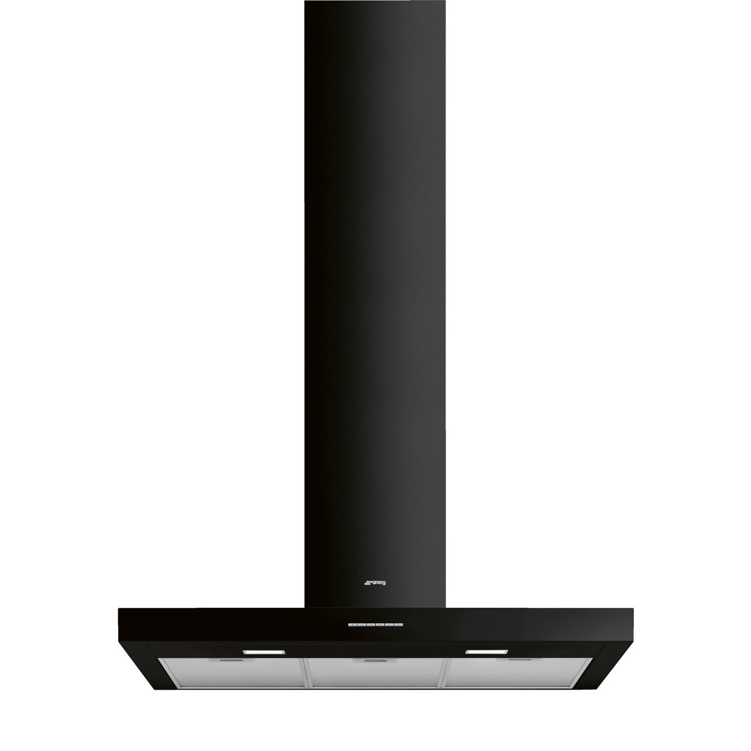 Smeg Black 90Cm Chimney Cooker Hood