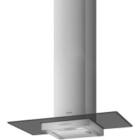 Smeg 90cm Flat Glass Chimney Cooker Hood - Stainless Steel