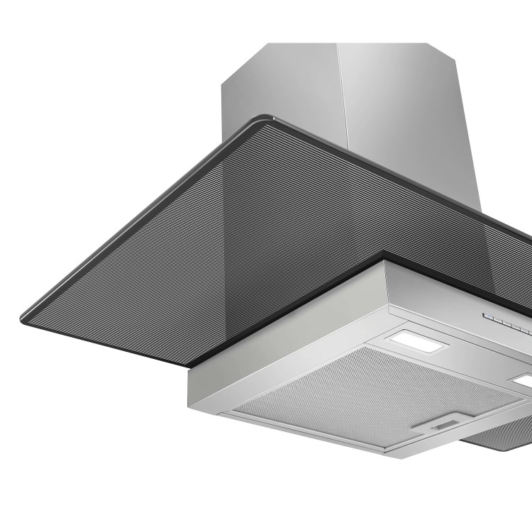 Smeg 90cm Flat Glass Chimney Cooker Hood - Stainless Steel