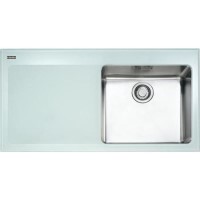 Franke KBV611LAQ Kubus Single Bowl Sink with Glass Drainer - LH