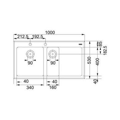 Franke KBV651LAQDP Kubus 1 And A Half Bowl Sink And Tap Pack