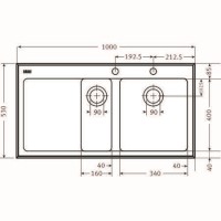 Franke KBV651RBKDP Kubus 1 And A Half Bowl Sink And Tap Pack