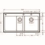 Franke KBV651RBKDP Kubus 1 And A Half Bowl Sink And Tap Pack