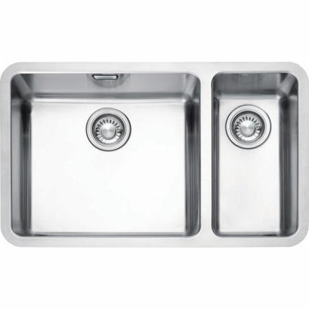1.5 Bowl Undermount Chrome Stainless Steel Kitchen Sink with Right Hand Drainer - Franke Kubus