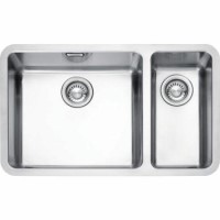 1.5 Bowl Undermount Chrome Stainless Steel Kitchen Sink with Right Hand Drainer - Franke Kubus 1.5 Bowl Undermount Chrome Stainless Steel Kitchen Sink with Right Hand Drainer - Franke Kubus