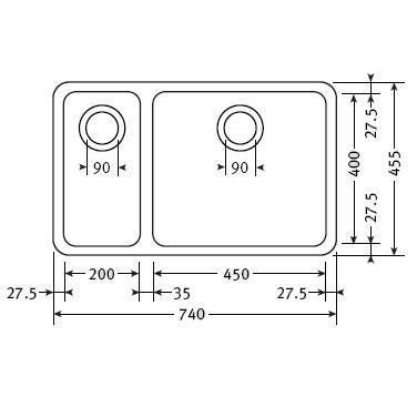 Franke KBX16045-20RDP Kubus Undermount 1.5 Bowl Sink and Tap Designer Pack