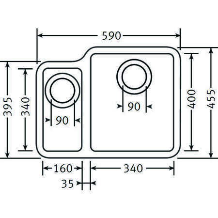 Franke KBX160_34-16LDP Kubus Undermount 1.5 Bowl Stainless Steel Sink and Tap Designer Pack