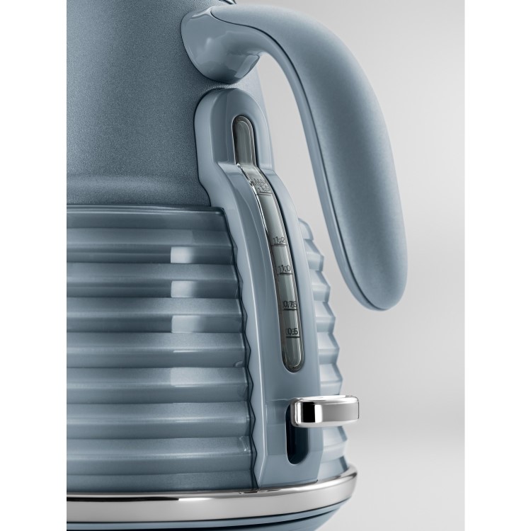 Delonghi Scolpito Kettle and Toaster Set - Azure Blue