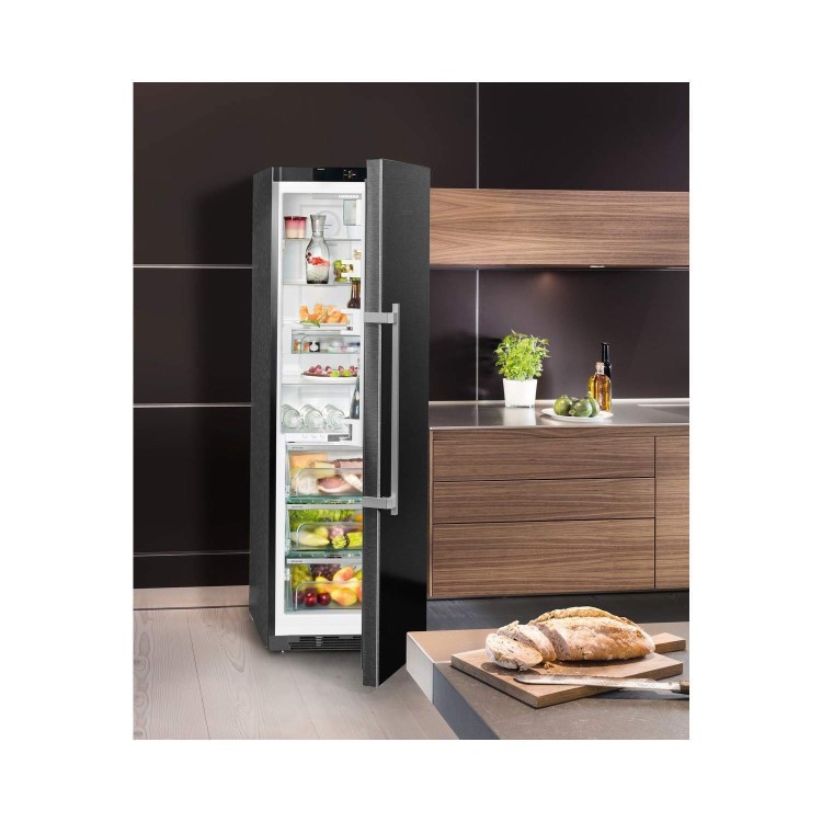 Liebherr KBbs4350 Premium 185x60cm Ultra Efficient Freestanding Fridge With BioFresh - BlackSteel