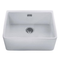 Single Bowl White Ceramic Kitchen Sink - CDA