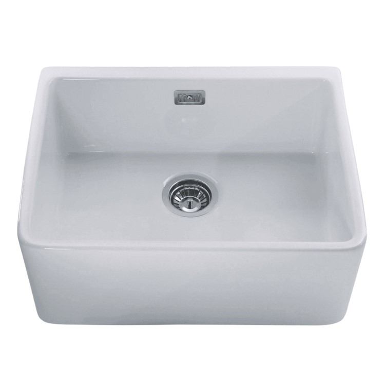 Single Bowl White Ceramic Kitchen Sink - CDA