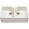 Double Bowl White Ceramic Kitchen Sink - CDA