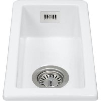 CDA KC41WH Ceramic Undermount Single Half Bowl Sink