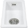 CDA KC41WH Ceramic Undermount Single Half Bowl Sink
