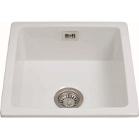 CDA KC42WH Ceramic Undermount Single Bowl Sink