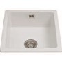CDA KC42WH Ceramic Undermount Single Bowl Sink