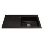 CDA KC73BL Single Bowl Reversible Ceramic Sink in Black
