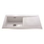 CDA KC73WH Single Bowl Reversible Ceramic Sink in White