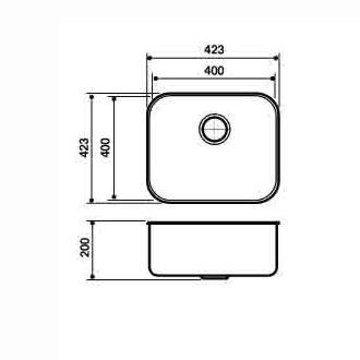 Single Bowl Undermount Stainless Steel Kitchen Sink - CDA