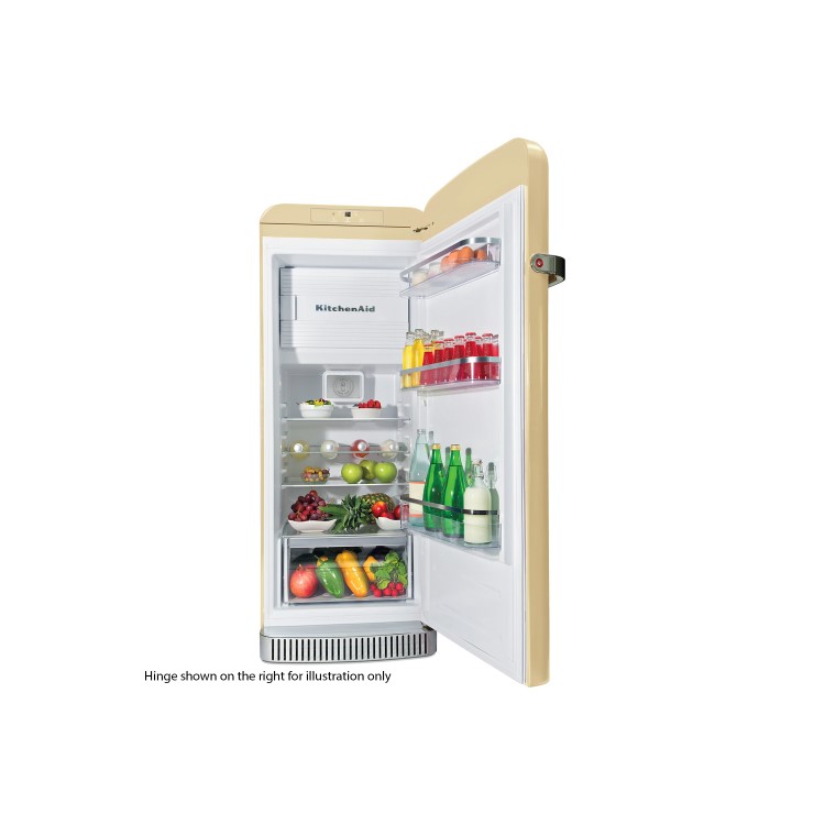 Kitchen Aid KitchenAid KCFMA60150L Iconic Retro Freestanding Fridge Left Hand Hinge - Almond Cream