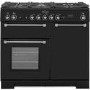 Refurbished Rangemaster Kitchener KCH100DFFBLC 100cm Dual Fuel Range Cooker Black