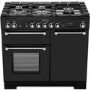 Refurbished Rangemaster Kitchener KCH100DFFBLC 100cm Dual Fuel Range Cooker Black