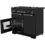 Refurbished Rangemaster Kitchener KCH100DFFBLC 100cm Dual Fuel Range Cooker Black