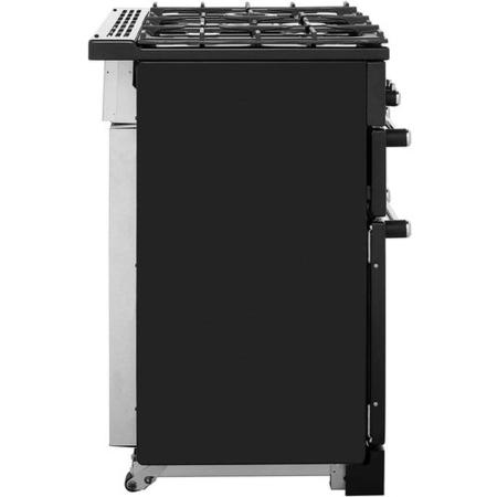 Refurbished Rangemaster Kitchener KCH100DFFBLC 100cm Dual Fuel Range Cooker Black