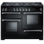 Rangemaster Kitchener 110cm Dual Fuel Range Cooker - Black