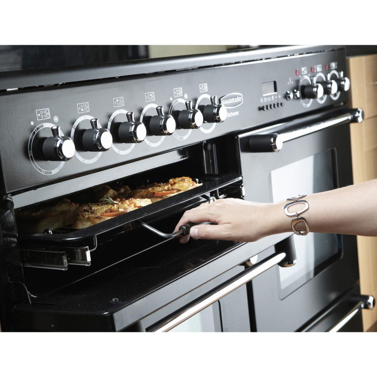 Rangemaster Kitchener 110cm Dual Fuel Range Cooker - Stainless Steel