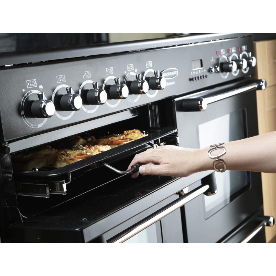 Rangemaster Kitchener 110cm Dual Fuel Range Cooker Stainless Steel KCH110DFFSSC Appliances
