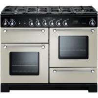 Rangemaster 77150 Kitchener 110cm Dual Fuel Range Cooker in Ivory and chrome