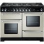 Rangemaster 77150 Kitchener 110cm Dual Fuel Range Cooker in Ivory and chrome